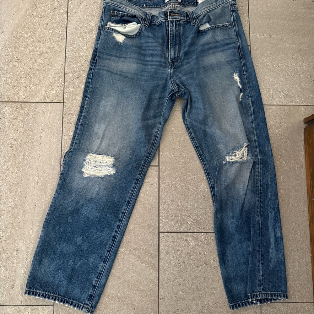 Banana Republic Distressed Blue Denim Jeans